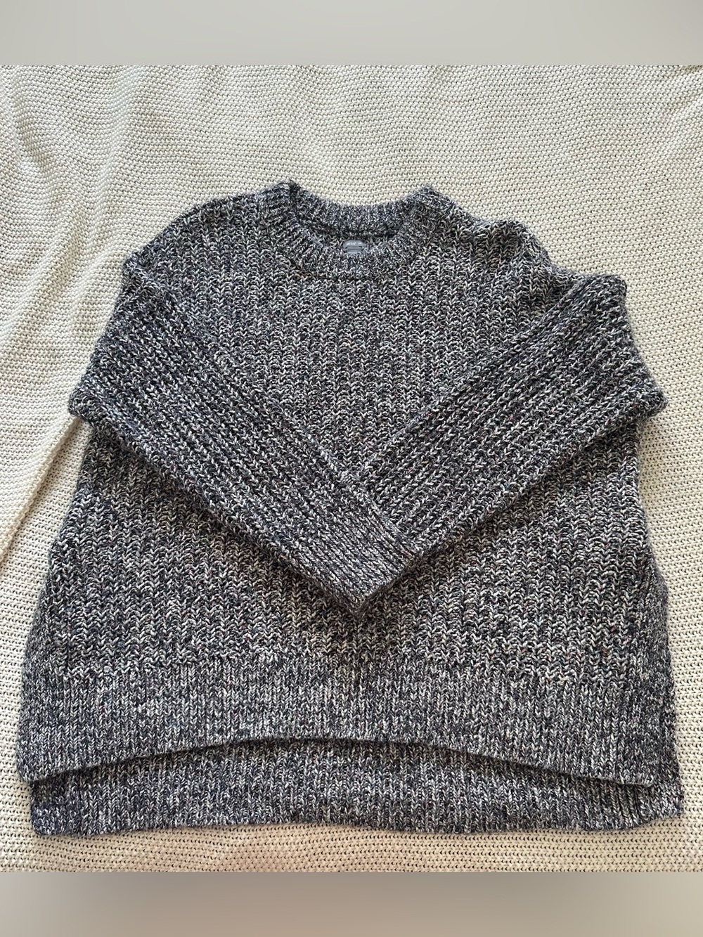 aerie Marled Gray Crewneck Sweater